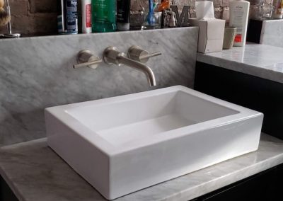 Carrara marble kitchen countertop