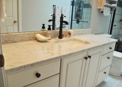 carrara marble countertop bathroom